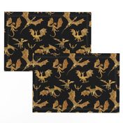 Dragons - gold/black