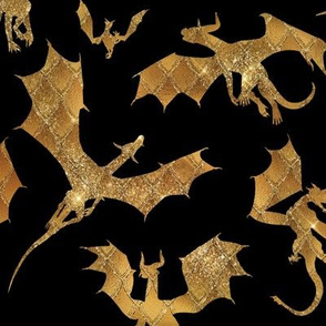 Dragons - gold/black