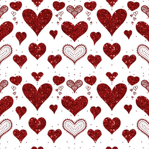 Glitzy Love (Red & White)