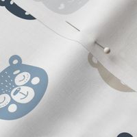 Little Bears - baby blue/beige/navy