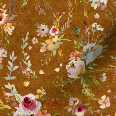 9” meadow floral - Amber