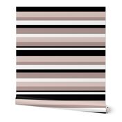 Mauve/black/white stripes
