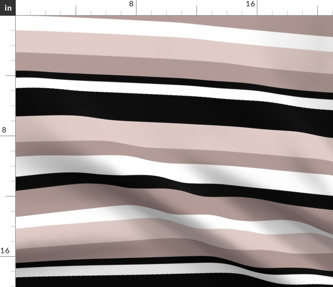 Mauve/black/white stripes