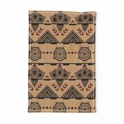 Curiosity Cloth/Natural(earth tones)-Antique Red Accents med/large  