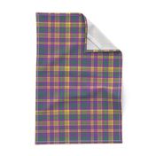 mardi gras plaid - purle green and gold