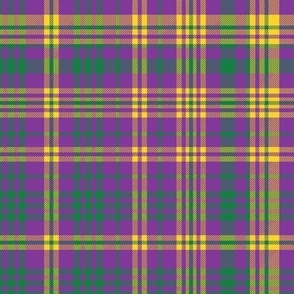mardi gras plaid - purle green and gold