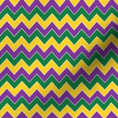 mardi gras chevron fabric - chevron fabric  - purple, gold green