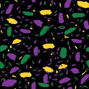 mardi gras confetti fabric - confetti fabric, sparkle fabric, paint splatter fabric -black