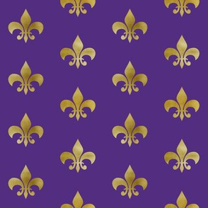 mardi gras fleur de lis fabric - purple and yellow fabric, purple fleur de lis, purple fabric - gold metallic