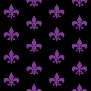 mardi gras fleur de lis fabric - purple and black fabric, purple fleur de lis, purple fabric - black