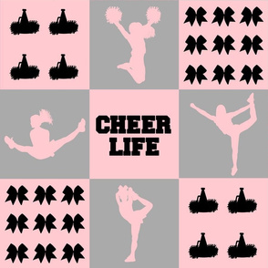 Cheer Life Cheerleader 6 Inch Patchwork