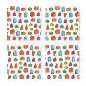 pumpkins watercolor pattern 