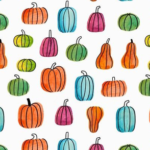 pumpkins watercolor pattern 