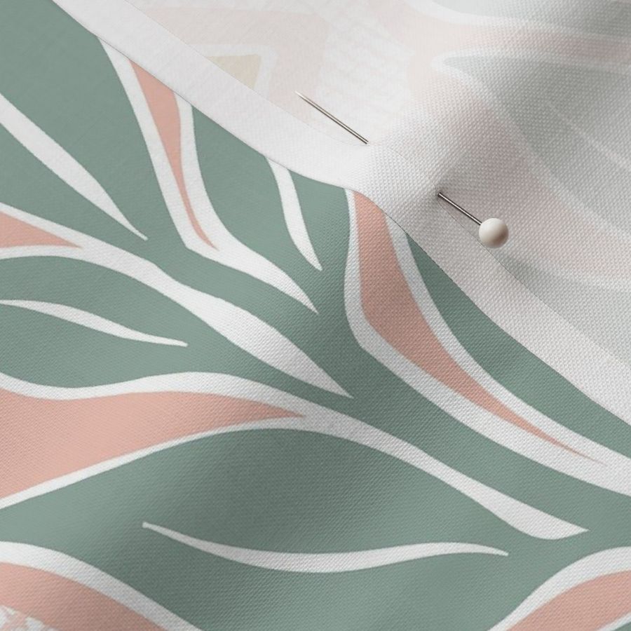 La Floraison Blush Pink Art Nouveau Fabric | Spoonflower