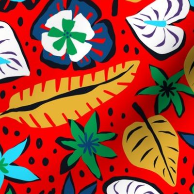 Tropical Abstract - Red