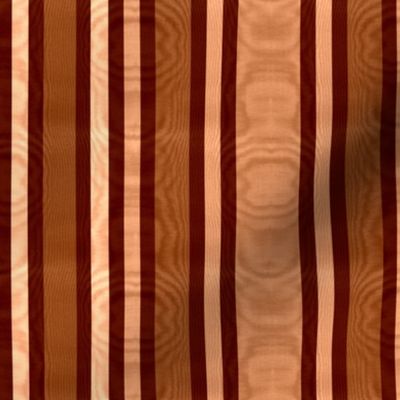 Burnt Sienna & Raw Umber Striped Moire