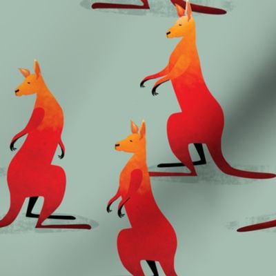 Red Kangaroo repeat green 5585