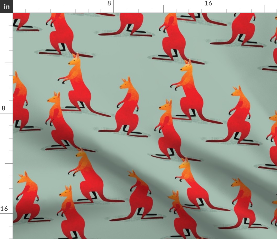 Red Kangaroo repeat green 5585