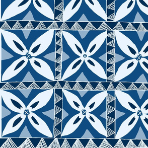Samoa Flowers Fabric Wallpaper And