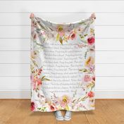  Prayer of St Francis Floral Throw  - comfort blanket