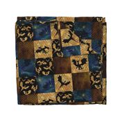 Dragon Patchwork - Gold/Blue