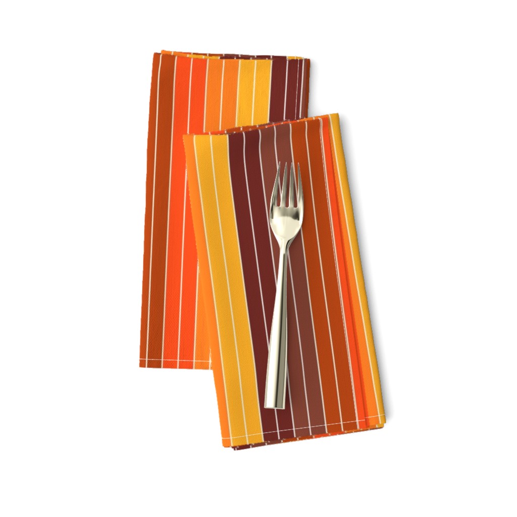 70's Graphic Stripes in Orange Ombre