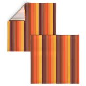 70's Graphic Stripes in Orange Ombre