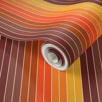 70's Graphic Stripes in Orange Ombre
