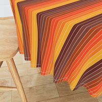 70's Graphic Stripes in Orange Ombre