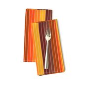 70's Graphic Stripes in Orange Ombre