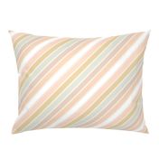 Retro Diagonal Stripes in Pastel Champagne