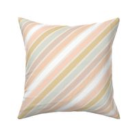 Retro Diagonal Stripes in Pastel Champagne