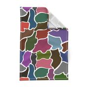 Wildlife Chic #6 - multi colour, white, large