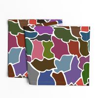 Wildlife Chic #6 - multi colour, white, large