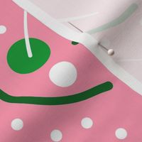 Life - Art Deco Abstract #2 - pink & green, large 