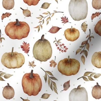 Fall Harvest Pumpkins // White