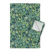 Green Gold Paisley Navy small