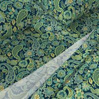 Green Gold Paisley Navy small