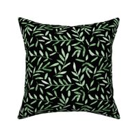 Nature vibes on black ★ painted metal leaves for modern home decor, bedding, nursery