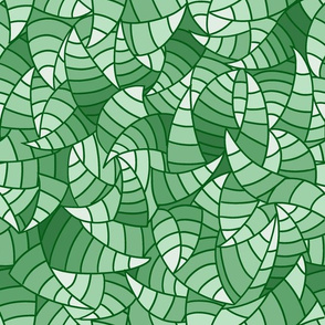 green horn shape abstract shape colored