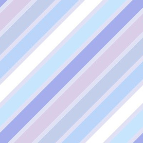 Retro Diagonal Stripes in Pastel Periwinkle