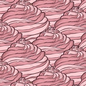 Pink Buttercream Frosting Mounds - Extra Large