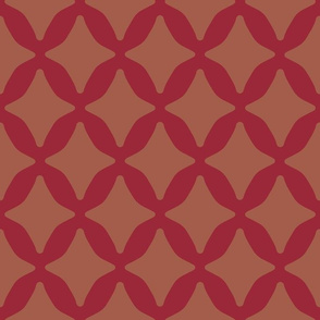 Diamond Screen in Burgundy and Brown