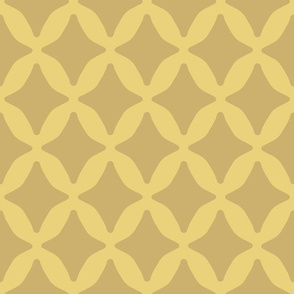 Diamond Screen in Yellow and Taupe