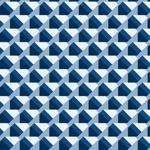 Classic Blue Stacked Polygons