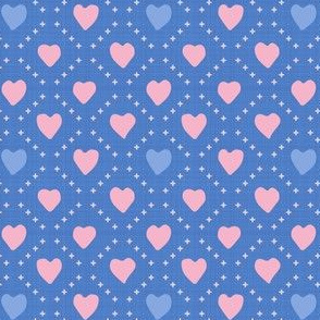 pink and blue hearts