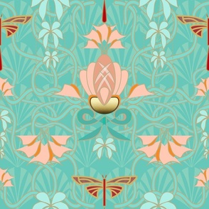 Art Nouveau Turquoise