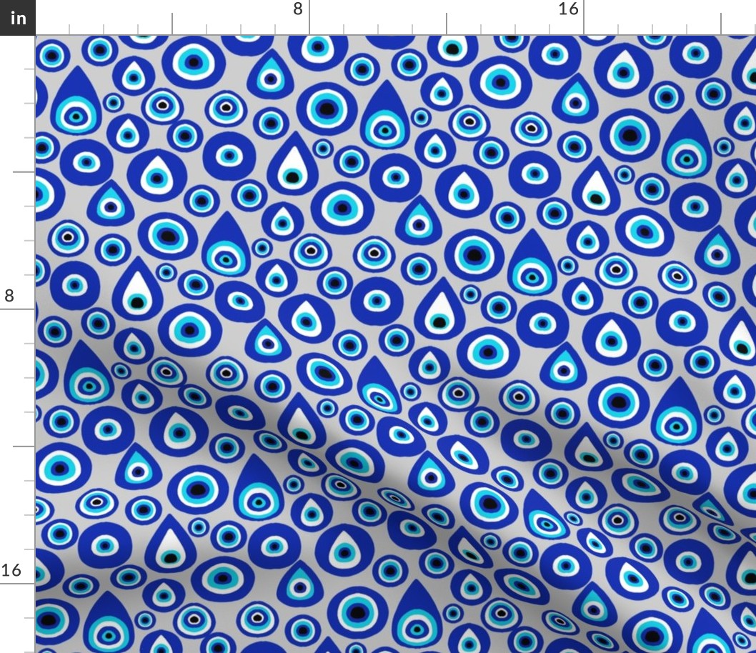 SMALL evil eye fabric, - protection fab