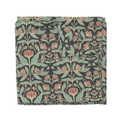 Textured Vintage Art Nouveau Floral - medium