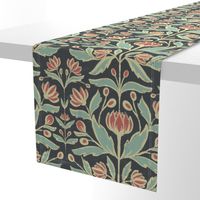 Textured Vintage Art Nouveau Floral - medium